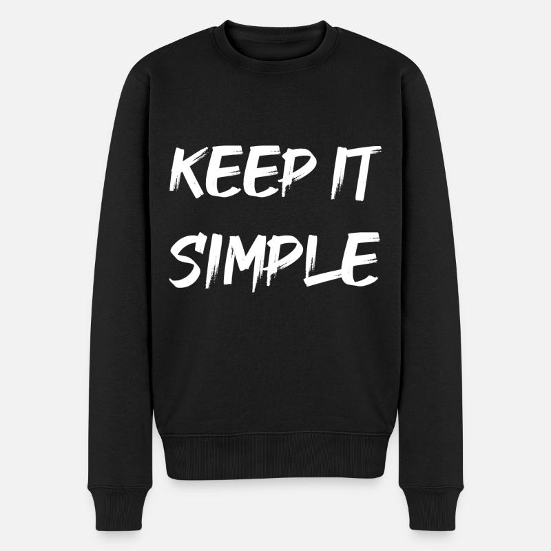 Keep it simple - Männer Premium Bio Pullover - Schwarz