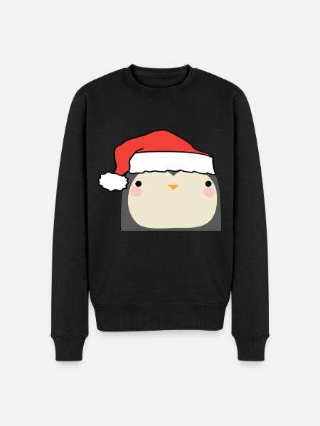 Christmas Penguin - Men's Premium Organic Jumper - black