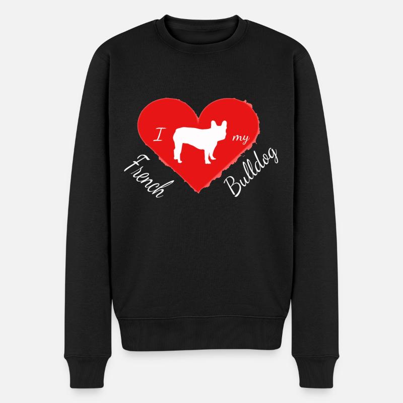 Frenchie, Bully, französische Bulldogge, Geschenk - Männer Premium Bio Pullover - Schwarz