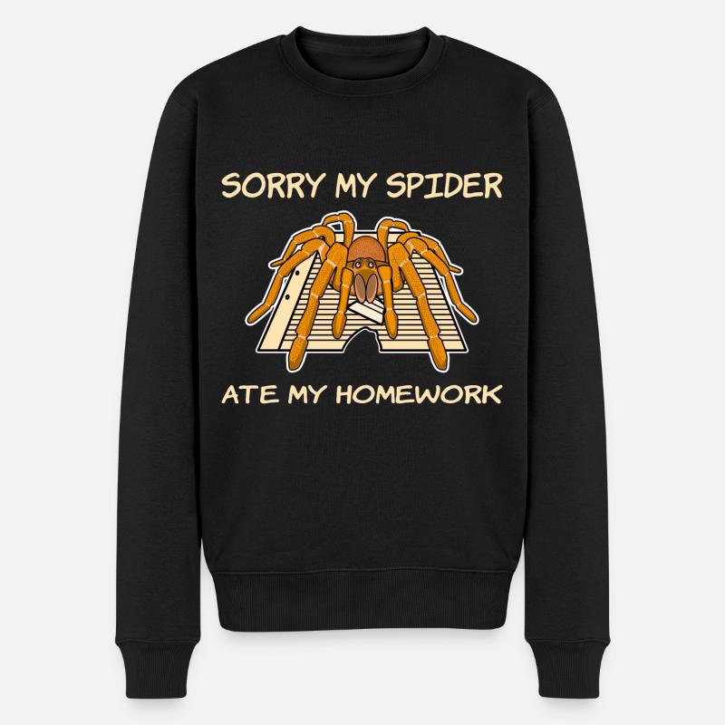 Mon araignée a mangé mes devoirs - Pull Premium bio Homme - noir