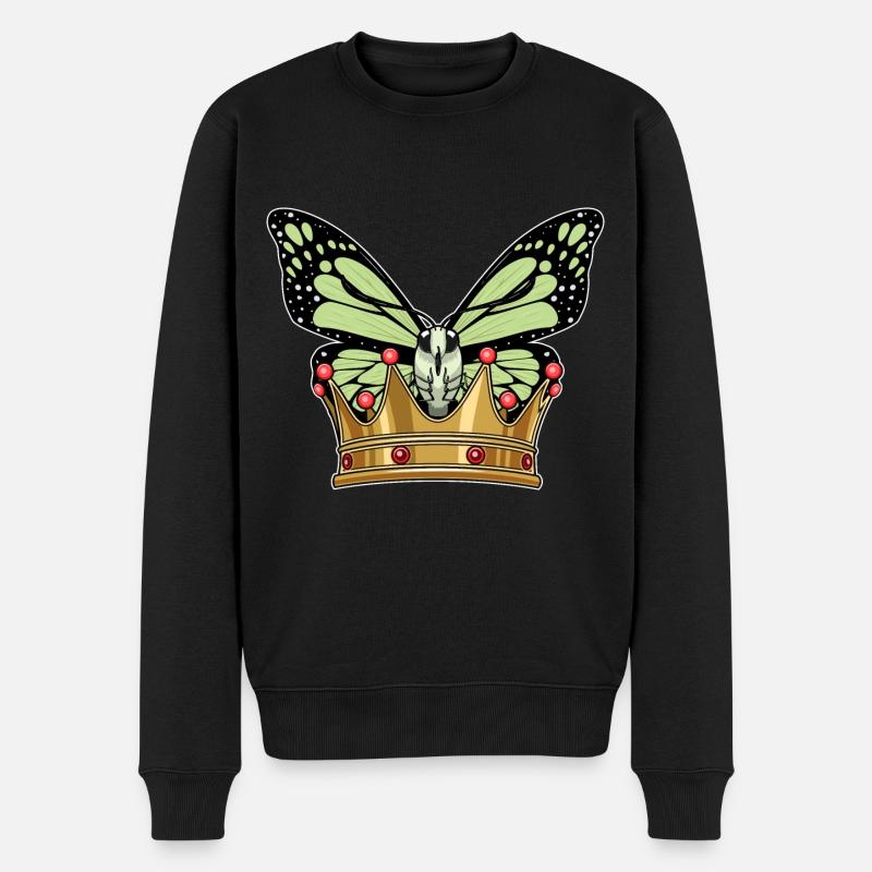 Couronne de papillon - Pull Premium bio Homme - noir
