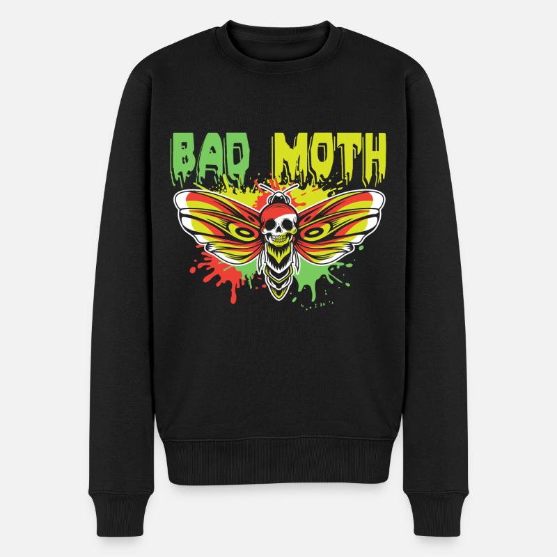 Bad Moth - Männer Premium Bio Pullover - Schwarz