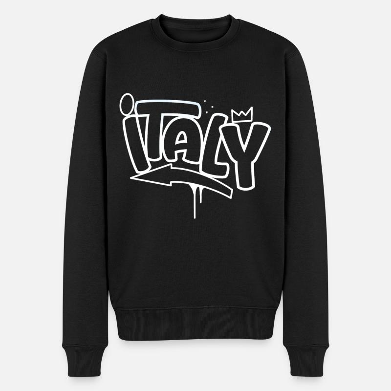 Italie Graffiti - Pull Premium bio Homme - noir