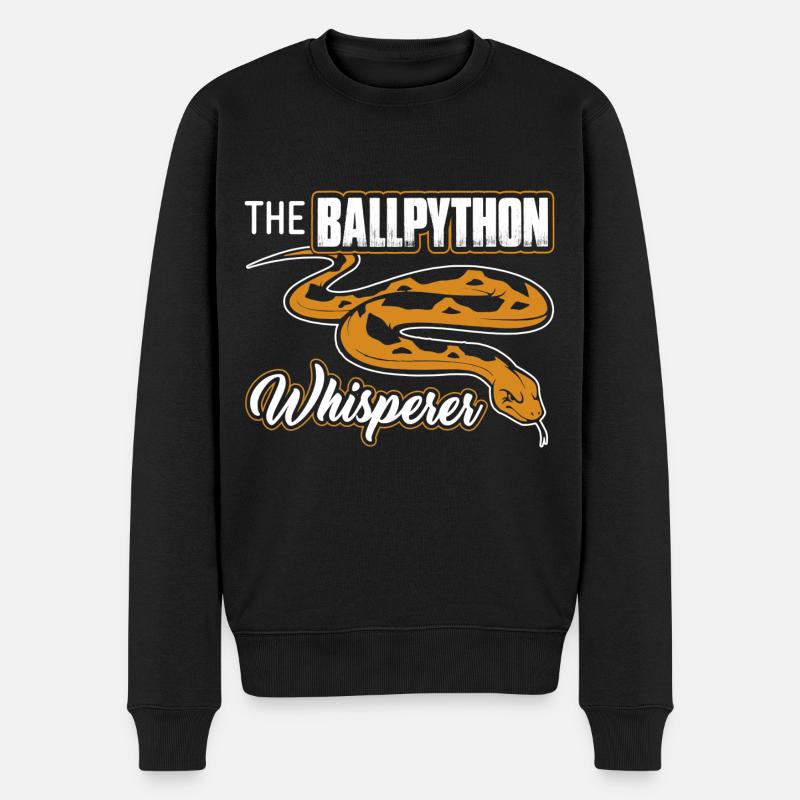The Ball Python Whisperer - Men's Premium Organic Jumper - black