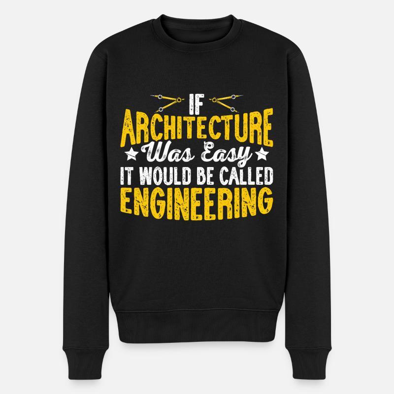 Architekt - Männer Premium Bio Pullover - Schwarz