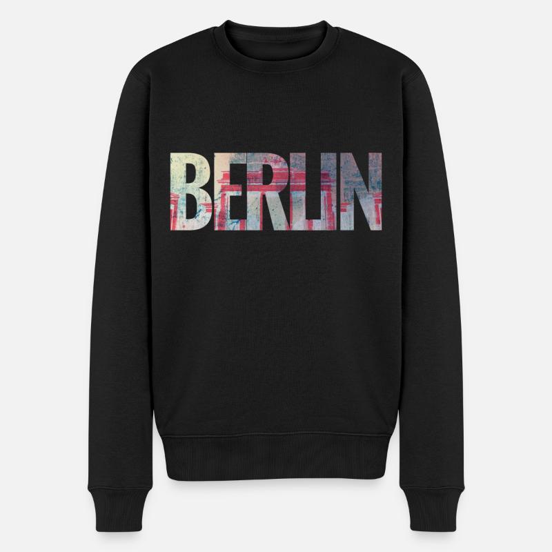 Berlin - Männer Premium Bio Pullover - Schwarz