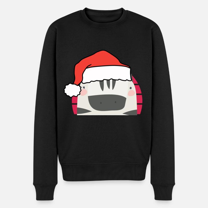 Zèbre de Noël - Pull Premium bio Homme - noir