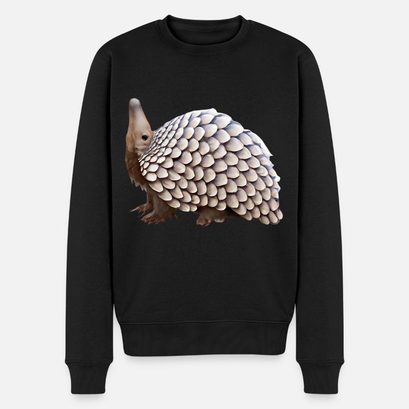 Conception de pangolin mignon - Pull Premium bio Homme - noir