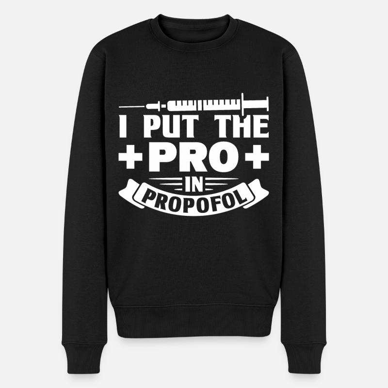 Anesthesia Anesthesia Technician Anesthesiologist - Men's Premium Organic Jumper - black