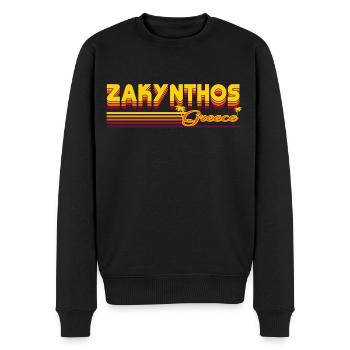 Zakynthos - Griechische Inselpracht Design - Männer Premium Bio Pullover - Schwarz - Vorne - Nico (187cm)