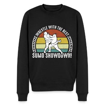 Ringen Sie mit dem besten Sumo-Showdown - Männer Premium Bio Pullover - Schwarz - Vorne - Nico (187cm)