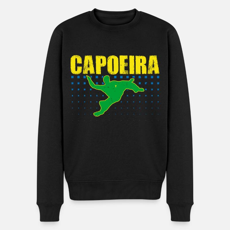 Capoeira - Männer Premium Bio Pullover - Schwarz