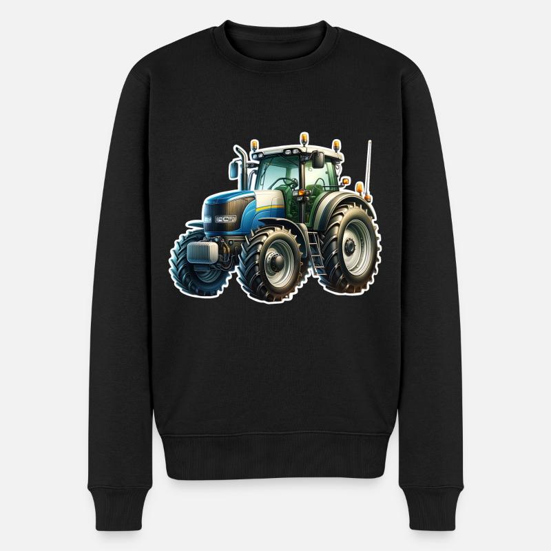 Traktor - Männer Premium Bio Pullover - Schwarz