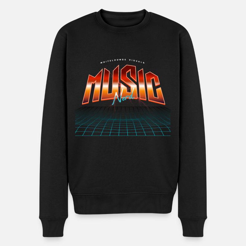 Dj Nerd de la musique - Pull Premium bio Homme - noir