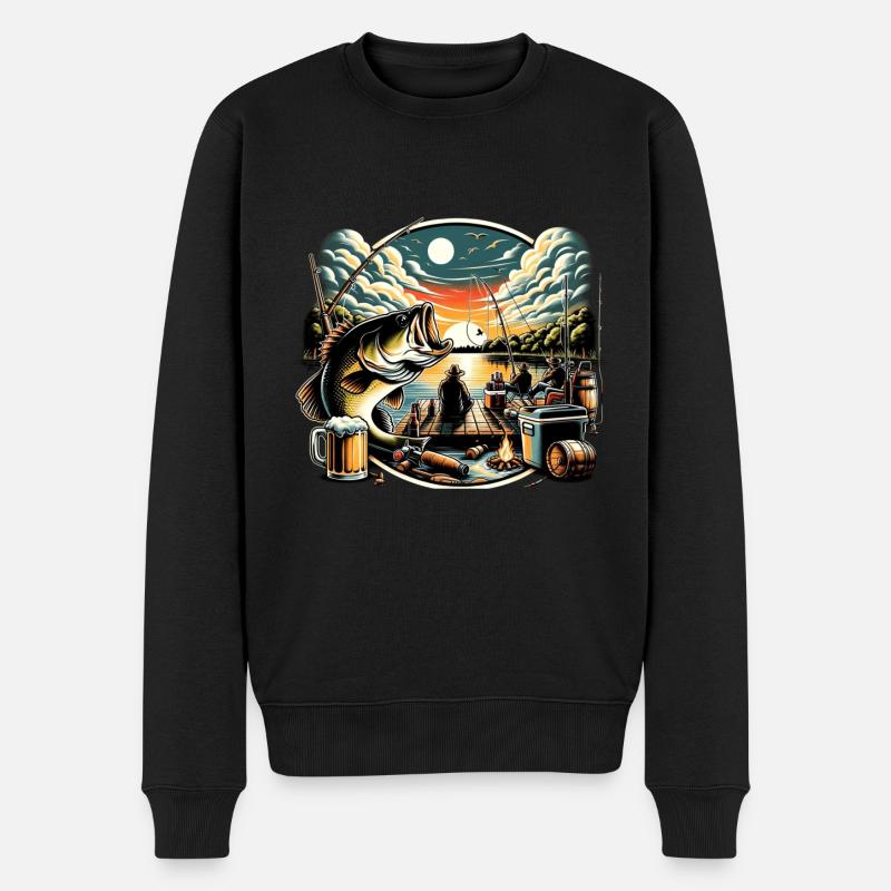 Poisson bar - Pull Premium bio Homme - noir