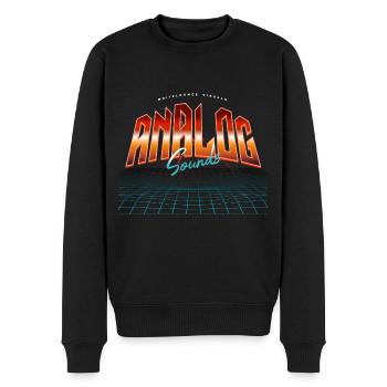 Analog Sounds Synthesizer - Men's Premium Organic Jumper - black - Front - Nico (187cm)