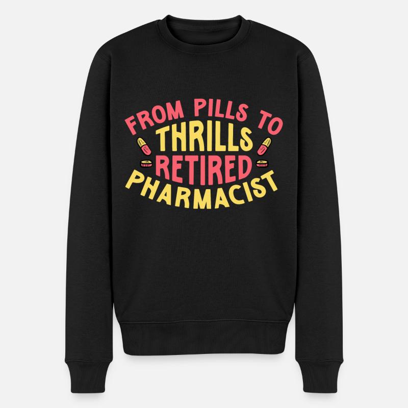 Pensionierter Apotheker, Rentner Apotheke - Männer Premium Bio Pullover - Schwarz