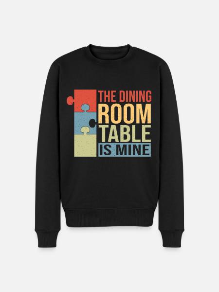 The dining table is mine - Men's Premium Organic Jumper - black