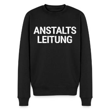 Anstaltsleitung - Männer Premium Bio Pullover - Schwarz - Vorne - Nico (187cm)