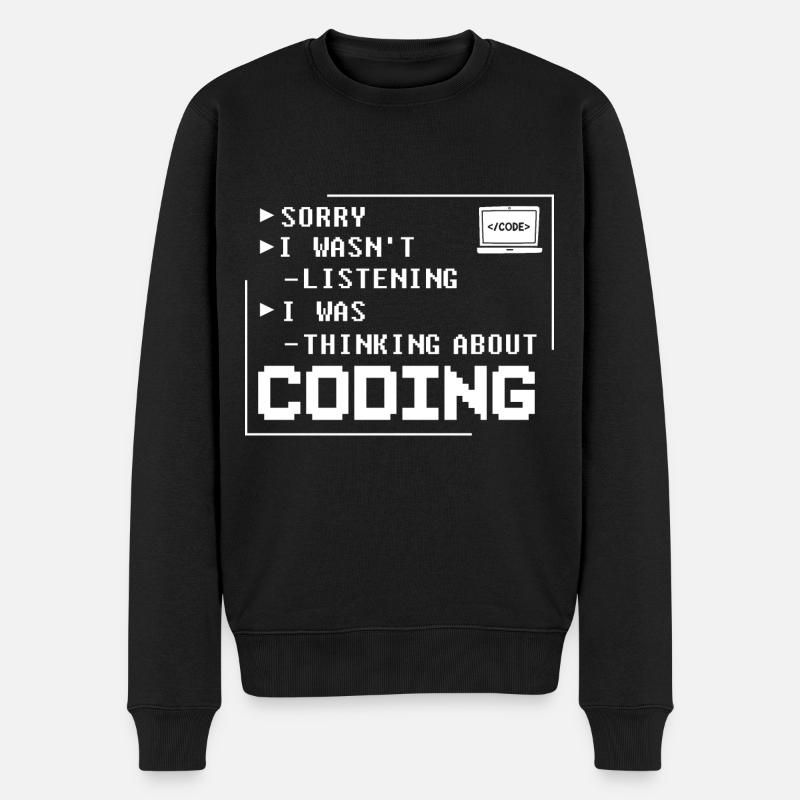 Programmer Programming Computer Developer Pc - Men's Premium Organic Jumper - black