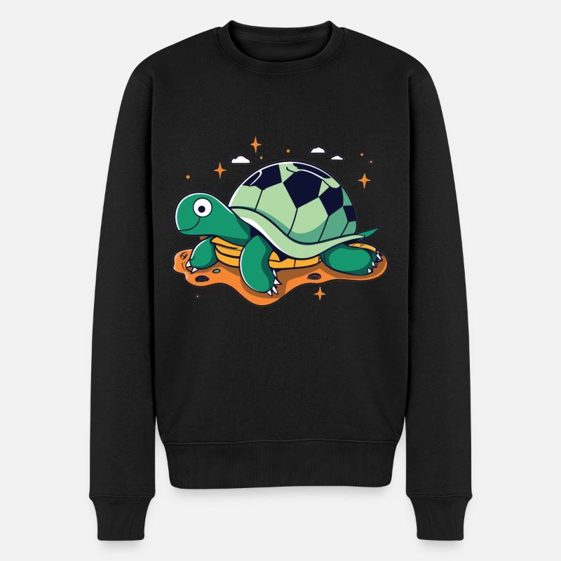 Schildkröte: Majestätische Langsamkeit - Männer Premium Bio Pullover - Schwarz