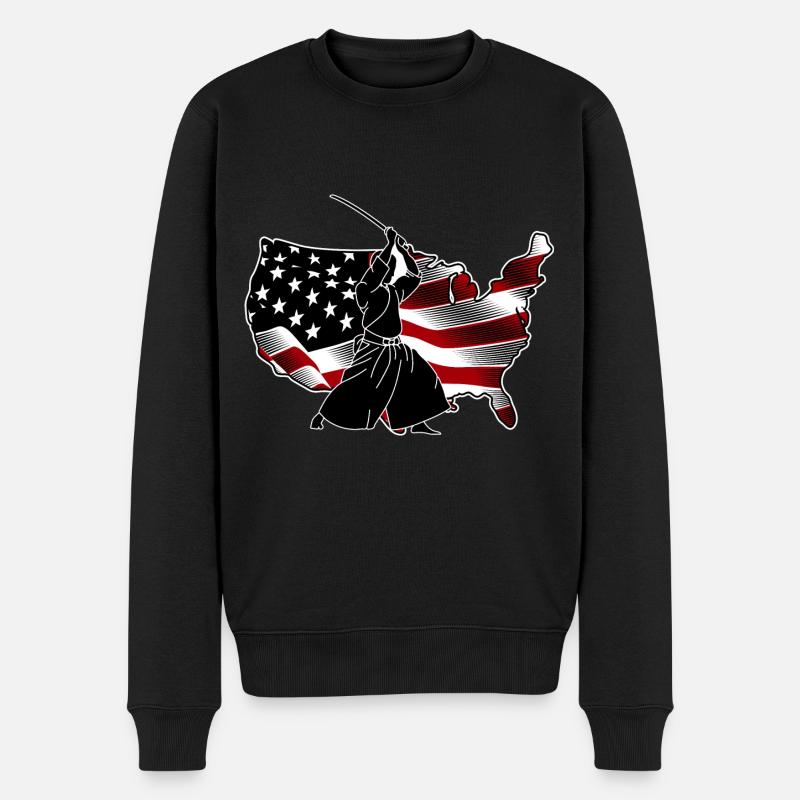 Aïkido États-Unis - Pull Premium bio Homme - noir