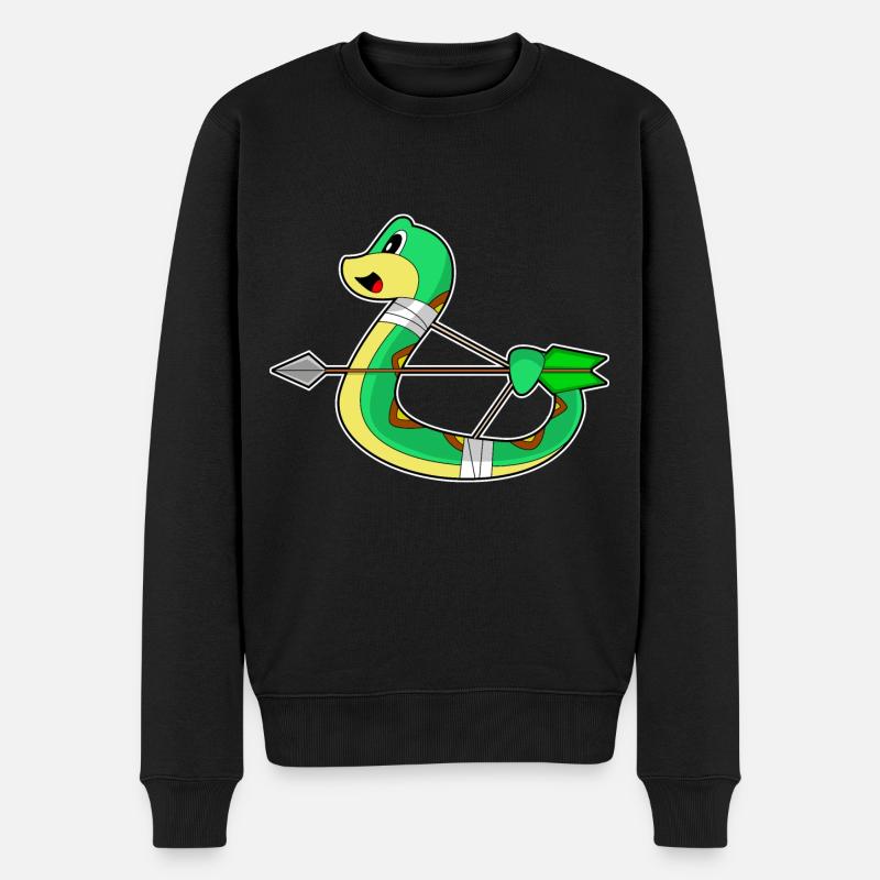 Arc d’archer serpent - Pull Premium bio Homme - noir