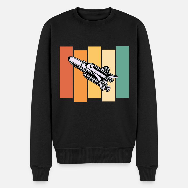 Raumschiff Astronaut Raumfahrt - Männer Premium Bio Pullover - Schwarz