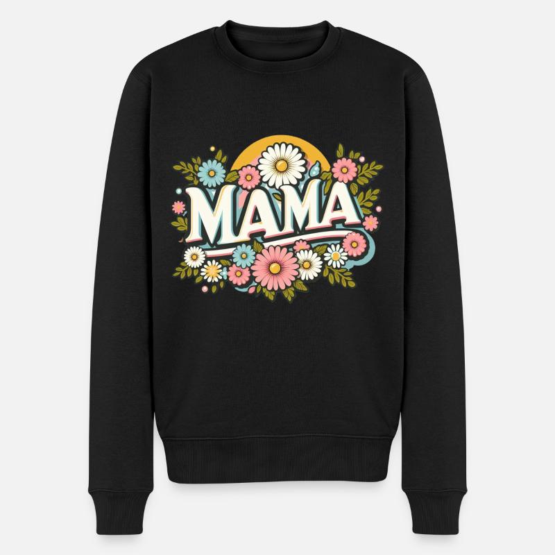 Maman florale - Pull Premium bio Homme - noir