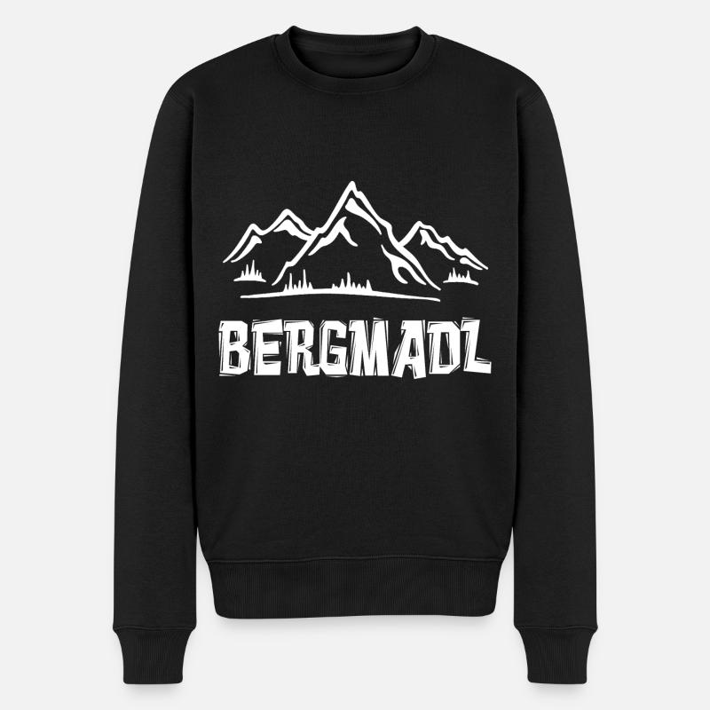 BERGMADL - Männer Premium Bio Pullover - Schwarz