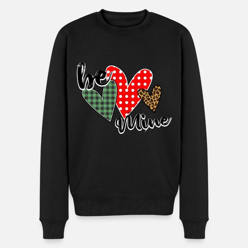 Be Mine Valentine - Pull Premium bio Homme - noir