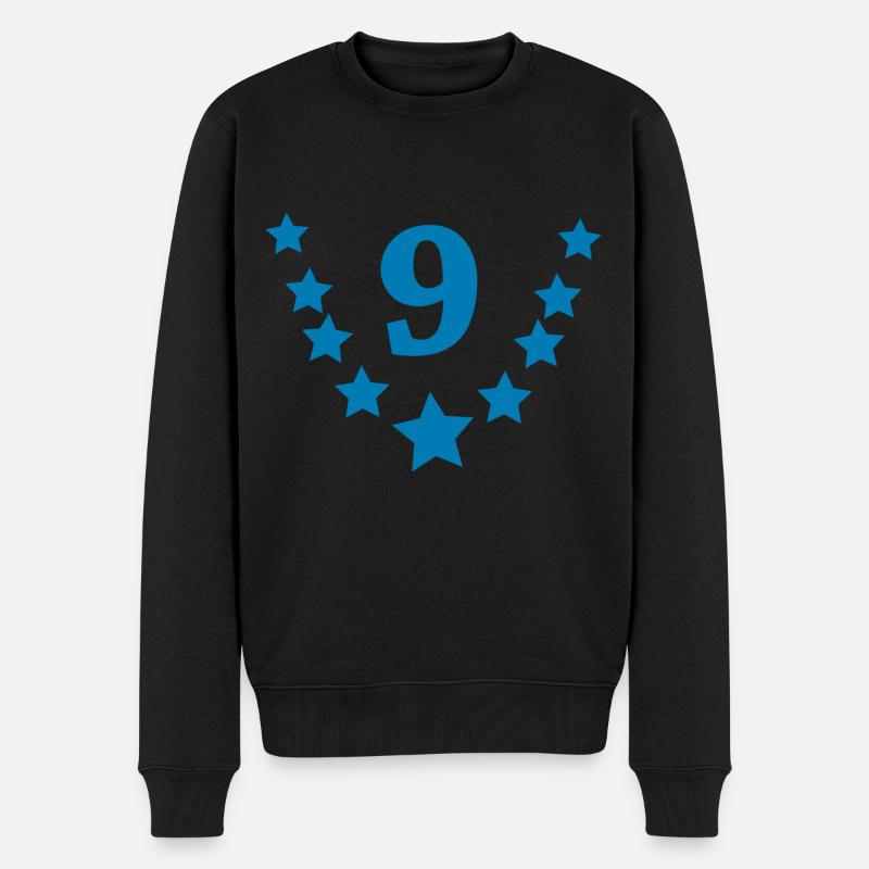 9 Jahre - Männer Premium Bio Pullover - Schwarz