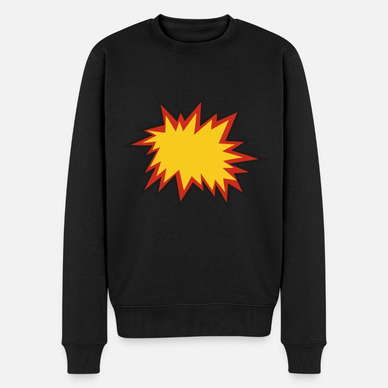 Comic Explosion - Männer Premium Bio Pullover - Schwarz