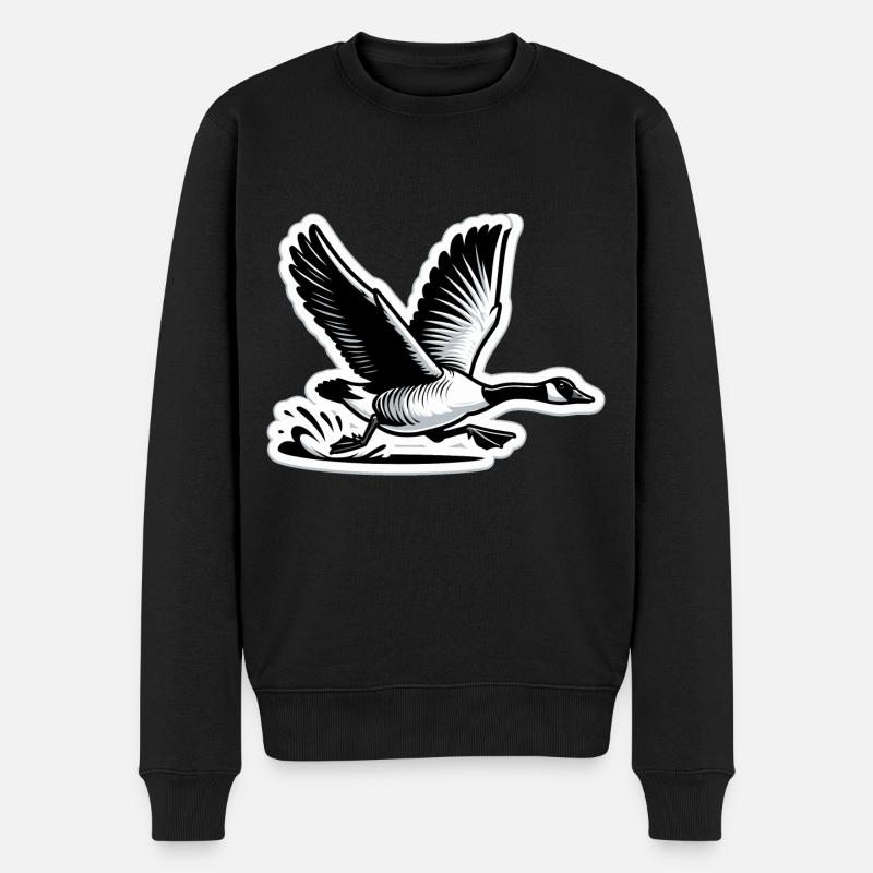Drôle d’oie canadienne - Pull Premium bio Homme - noir