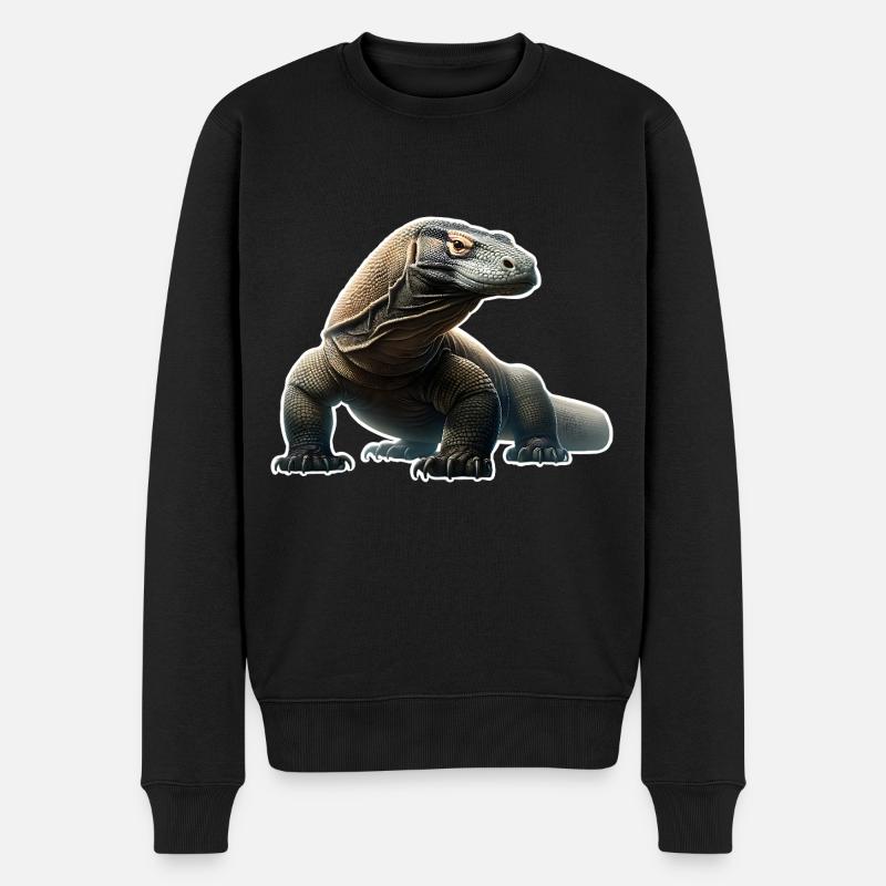 Komodo Dragon - Männer Premium Bio Pullover - Schwarz