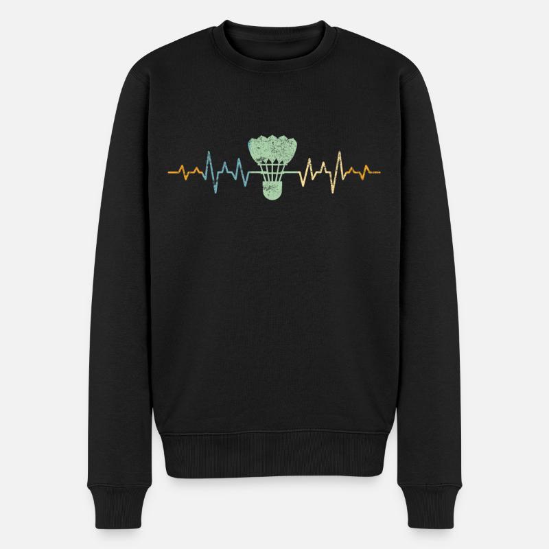 Federball Shuttlecock Geschenk - Männer Premium Bio Pullover - Schwarz