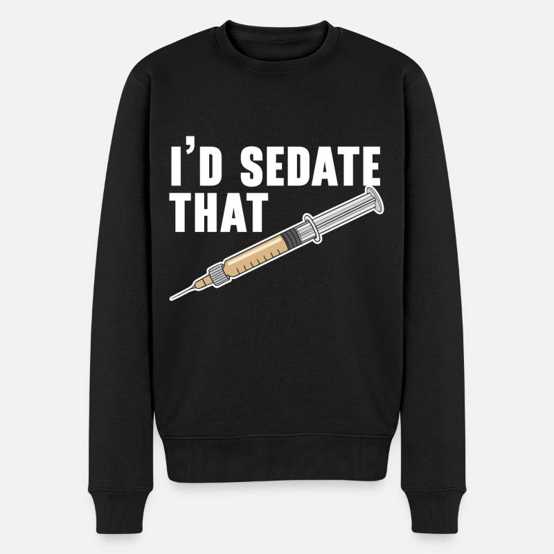 Ich würde diese Krankenschwester betäuben Anästhes - Männer Premium Bio Pullover - Schwarz
