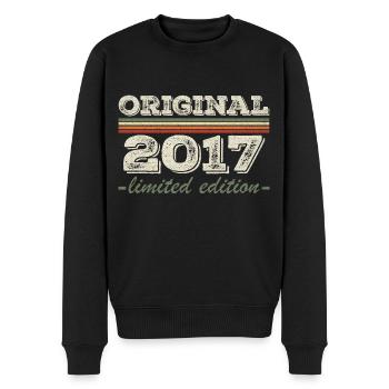 Legend since 2017 Born 2017 Birthday 2017 - Men's Premium Organic Jumper - black - Front - Nico (187cm)