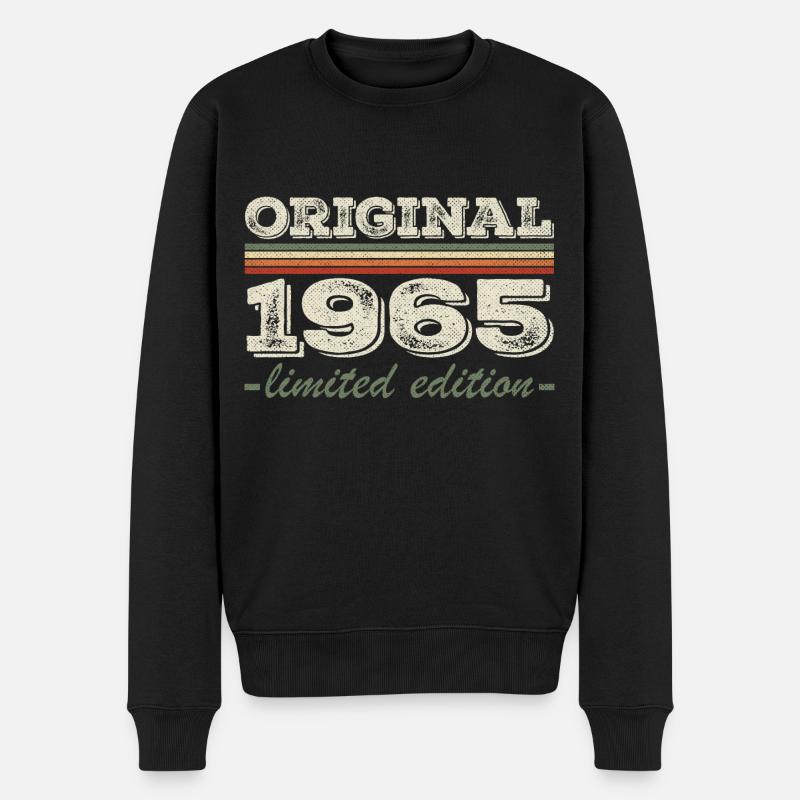 Legende seit 1965 Geboren 1965 Geburtstag 1965 - Männer Premium Bio Pullover - Schwarz