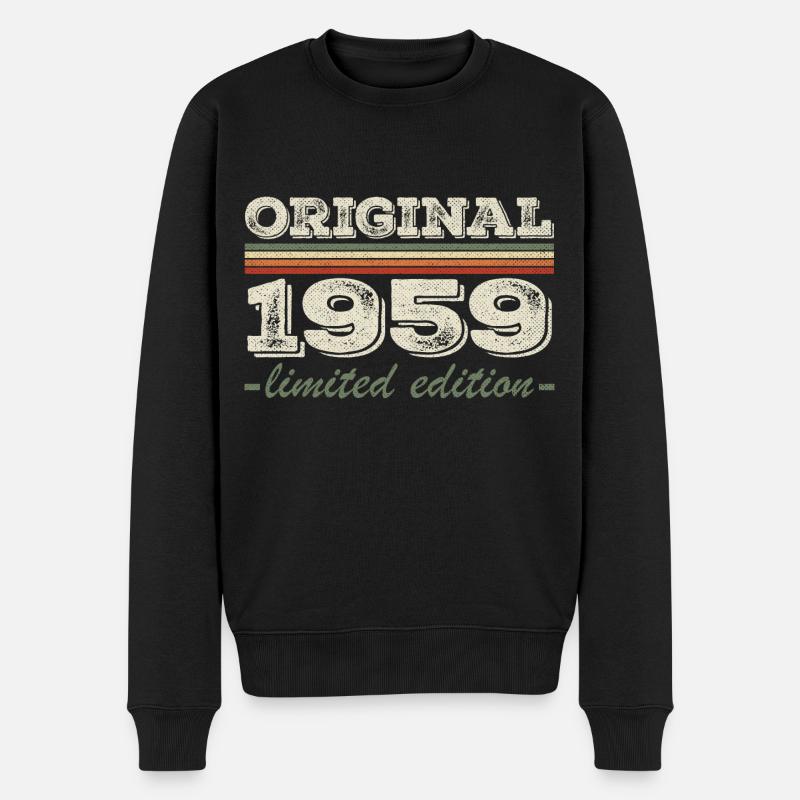 Legende seit 1959 Geboren 1959 Geburtstag 1959 - Männer Premium Bio Pullover - Schwarz