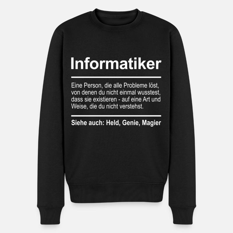Informatiker - Männer Premium Bio Pullover - Schwarz
