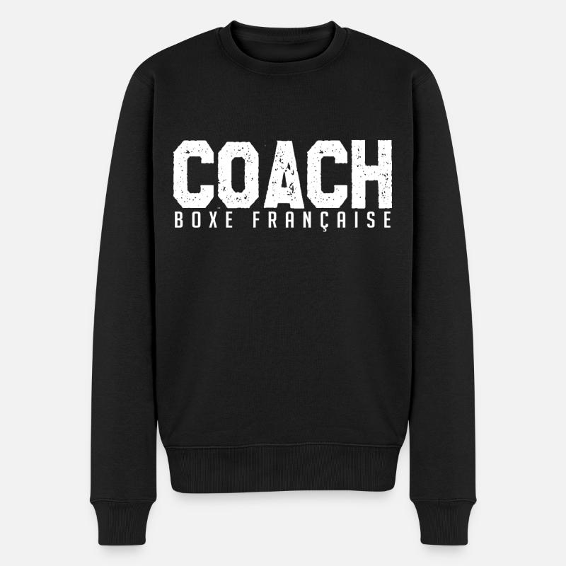 Coach Boxe Française. entraineur de boxe française - Pull Premium bio Homme - noir