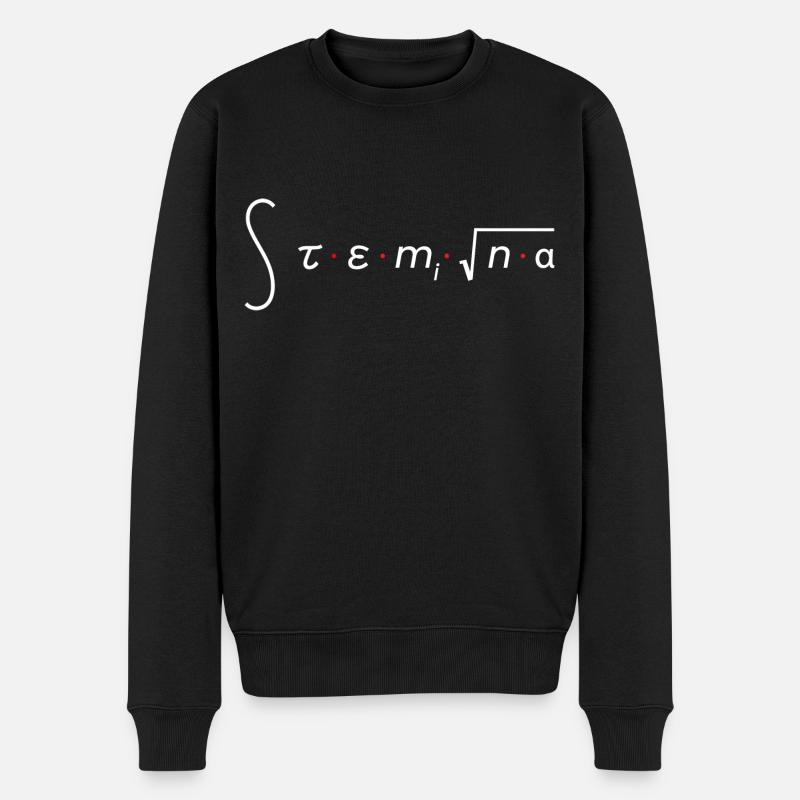 Stemina - Männer Premium Bio Pullover - Schwarz