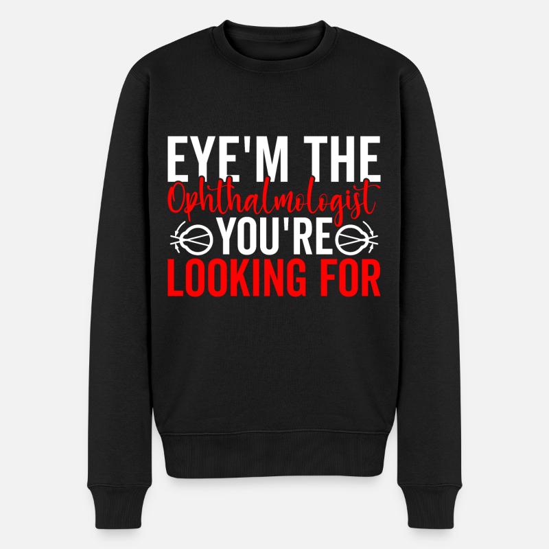 Eye’m Ophtalmologiste Opticien Ophtalmologie - Pull Premium bio Homme - noir