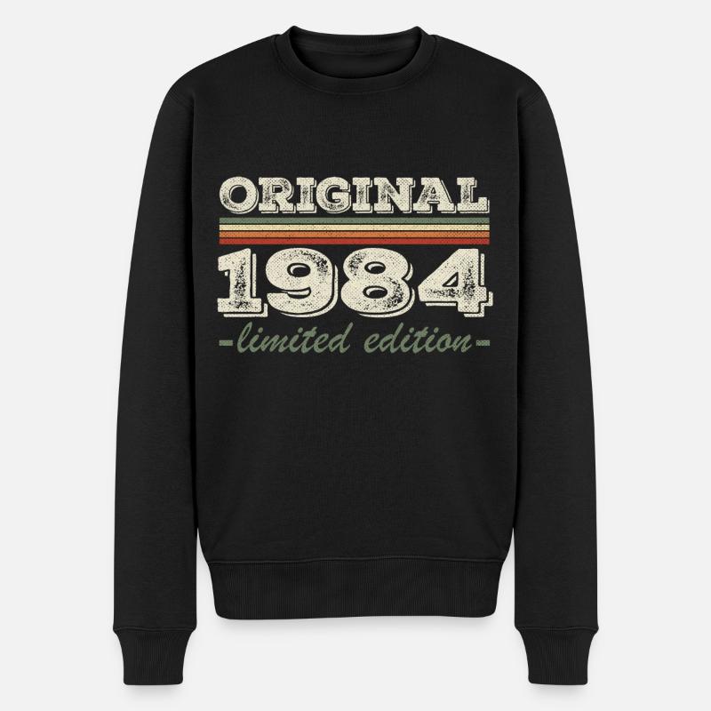 Legende seit 1984 Geboren 1984 Geburtstag 1984 - Männer Premium Bio Pullover - Schwarz
