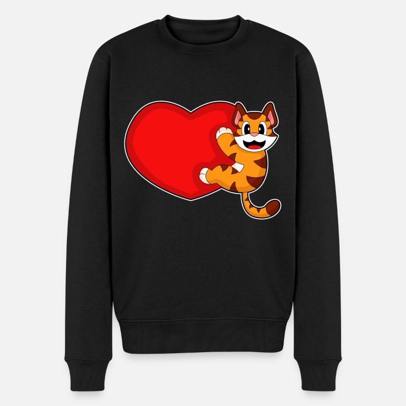 Cœur de tigre - Pull Premium bio Homme - noir