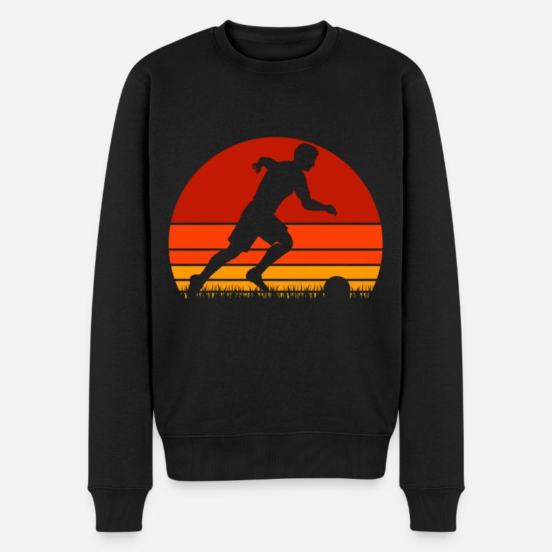 Joueurs de football - Pull Premium bio Homme - noir