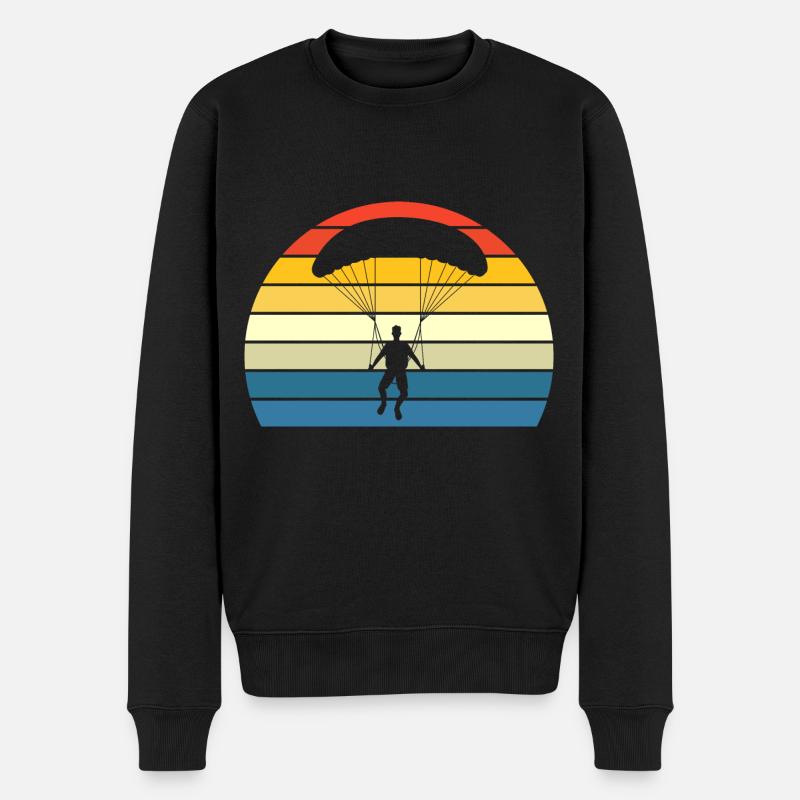 fallschirmspringen - Männer Premium Bio Pullover - Schwarz