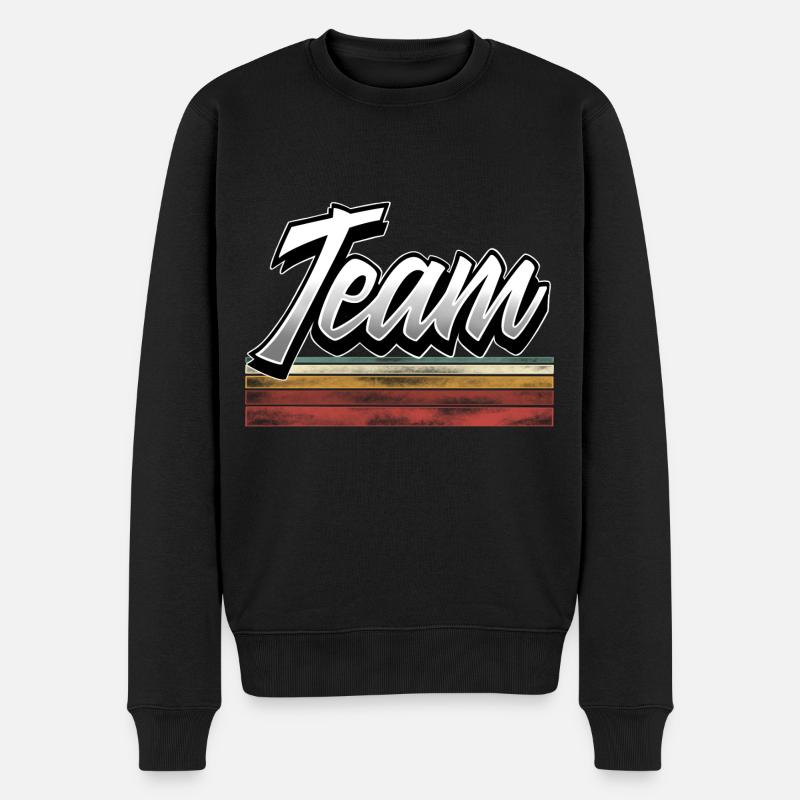 Team - Männer Premium Bio Pullover - Schwarz