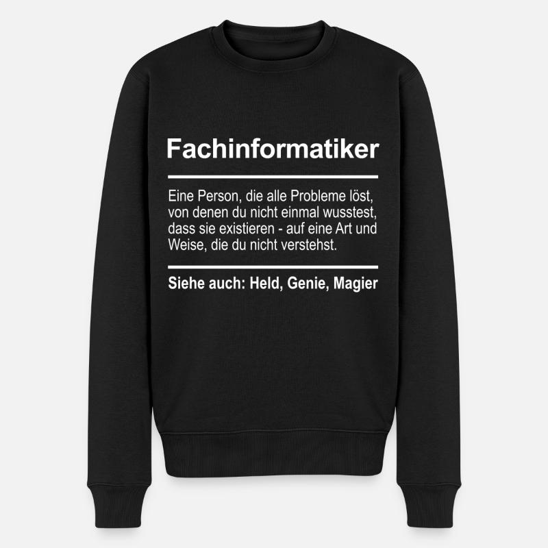 Fachinformatiker - Männer Premium Bio Pullover - Schwarz